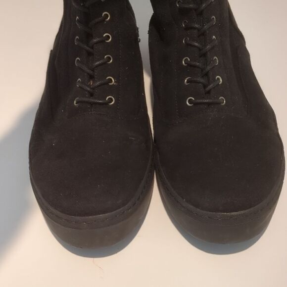 Stuart Weitzman Downtown Lace-Up Suede Tall Boot - Picture 4 of 16